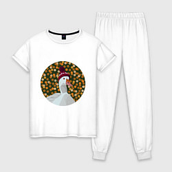 Пижама хлопковая женская Гугусик, цвет: белый