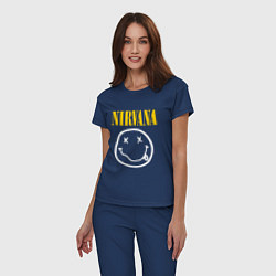 Пижама хлопковая женская Nirvana original, цвет: тёмно-синий — фото 2