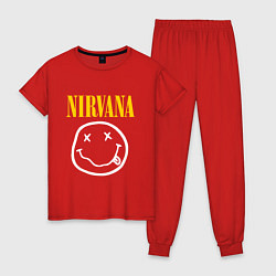 Пижама хлопковая женская Nirvana original, цвет: красный