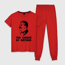 Пижама хлопковая женская Лидер наций, цвет: красный