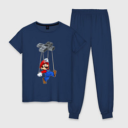 Пижама хлопковая женская Марионетка Марио, цвет: тёмно-синий