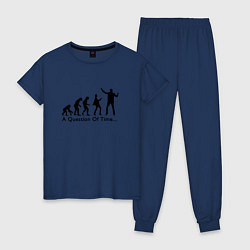 Пижама хлопковая женская Dave Gahan - Evolution, цвет: тёмно-синий