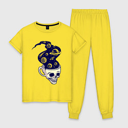 Женская пижама Dead drink space skull