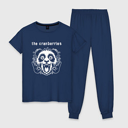 Пижама хлопковая женская The Cranberries rock panda, цвет: тёмно-синий