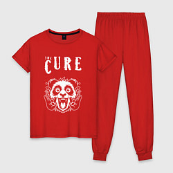 Пижама хлопковая женская The Cure rock panda, цвет: красный