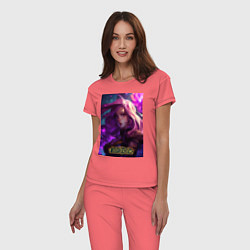 Пижама хлопковая женская League of Legends Kaisa Kda, цвет: коралловый — фото 2