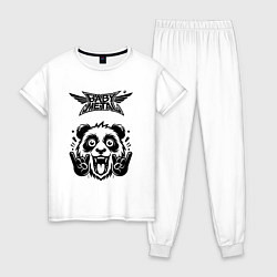 Пижама хлопковая женская Babymetal - rock panda, цвет: белый