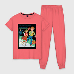 Женская пижама Убегайте от любых проблем мем