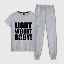 Пижама хлопковая женская Light weight baby, цвет: меланж