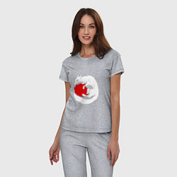 Пижама хлопковая женская Лиса и роза, цвет: меланж — фото 2