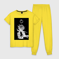 Пижама хлопковая женская Семь смертных грехов Мелиодас, цвет: желтый
