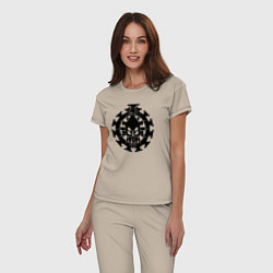 Пижама хлопковая женская Adeptus Mechanicus warhammer, цвет: миндальный — фото 2