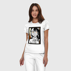 Пижама хлопковая женская Не издевайся Нагаторо Хаясэ, цвет: белый — фото 2