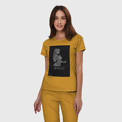 Пижама хлопковая женская Милый во Франксе Зеро Ту в купальнике, цвет: горчичный — фото 2