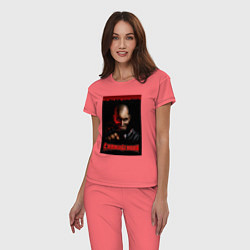 Пижама хлопковая женская Carmageddon driver, цвет: коралловый — фото 2