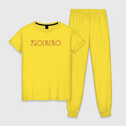 Пижама хлопковая женская Zorro, цвет: желтый