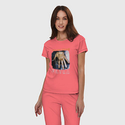 Пижама хлопковая женская Depeche Mode - Ultra hand, цвет: коралловый — фото 2
