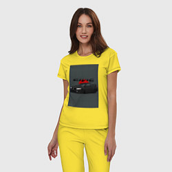 Пижама хлопковая женская Honda Civic, цвет: желтый — фото 2