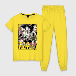 Пижама хлопковая женская Pulp fiction - all stars, цвет: желтый