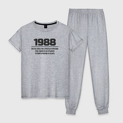 Пижама хлопковая женская 1988 условия хранения, цвет: меланж