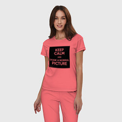 Пижама хлопковая женская Совет Казимиру Малевичу, цвет: коралловый — фото 2