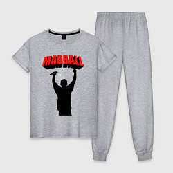 Пижама хлопковая женская Madball hardcore, цвет: меланж