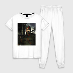 Пижама хлопковая женская Советский солдат, цвет: белый