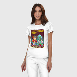 Пижама хлопковая женская Mortys boxing team - ai art fantasy, цвет: белый — фото 2