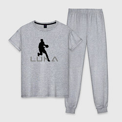 Пижама хлопковая женская Luka basketball, цвет: меланж