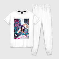 Женская пижама Девушка на роликах исполняет трюки