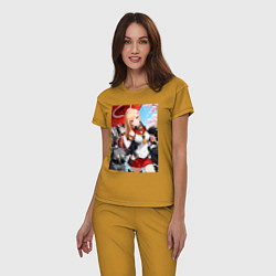 Пижама хлопковая женская Марин Китагава косплей Azur Lane, цвет: горчичный — фото 2