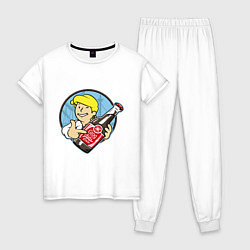 Пижама хлопковая женская Vault Guybrush, цвет: белый