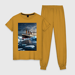 Женская пижама Титаник плывет среди айсбергов