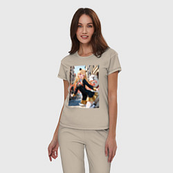 Пижама хлопковая женская Марин Китагава косплей Ани Форджер, цвет: миндальный — фото 2