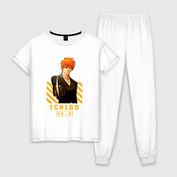 Пижама хлопковая женская Блич Ichigo, цвет: белый