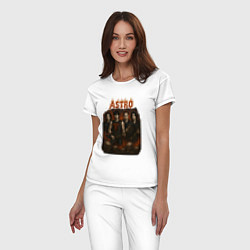 Пижама хлопковая женская Astro в стиле хэви метал, цвет: белый — фото 2