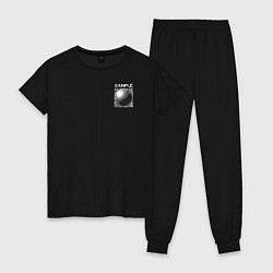 Пижама хлопковая женская Sample toblerone tower, цвет: черный