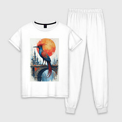Женская пижама Сказочная птица на мосту