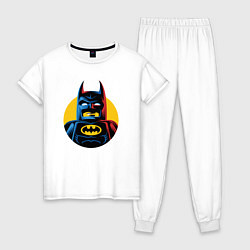 Пижама хлопковая женская Batman look, цвет: белый