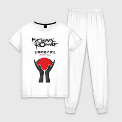 Пижама хлопковая женская My Chemical Romance: Japan, цвет: белый