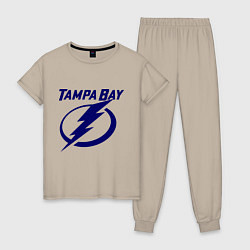 Пижама хлопковая женская HC Tampa Bay, цвет: миндальный