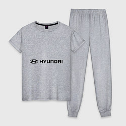 Пижама хлопковая женская Hyundai, цвет: меланж