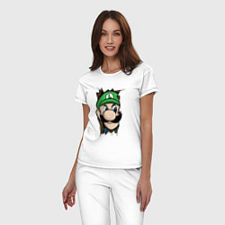 Пижама хлопковая женская Луиджи Марио, цвет: белый — фото 2