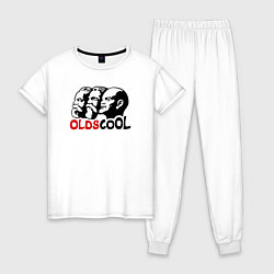 Пижама хлопковая женская Oldscool USSR, цвет: белый