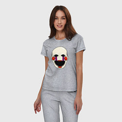 Пижама хлопковая женская Puppet FNAF Марионетка, цвет: меланж — фото 2