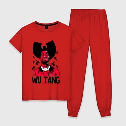 Пижама хлопковая женская Wu-Tang Insects, цвет: красный