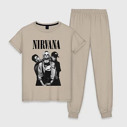 Пижама хлопковая женская Nirvana Group, цвет: миндальный