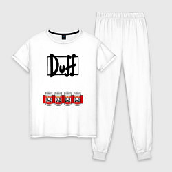 Пижама хлопковая женская DUFF-Man, цвет: белый