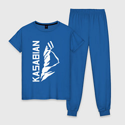 Пижама хлопковая женская Kasabian цвета синий — фото 1