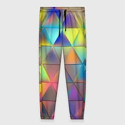Женские брюки Разноцветные треугольники